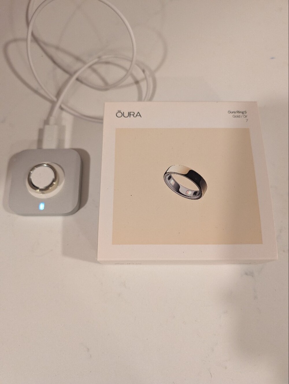 Oura Ring 5 GOLD size 7